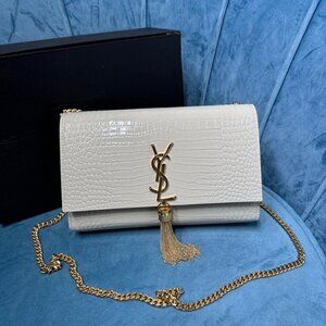 Yves Saint Laurent crocodile shoulder bag